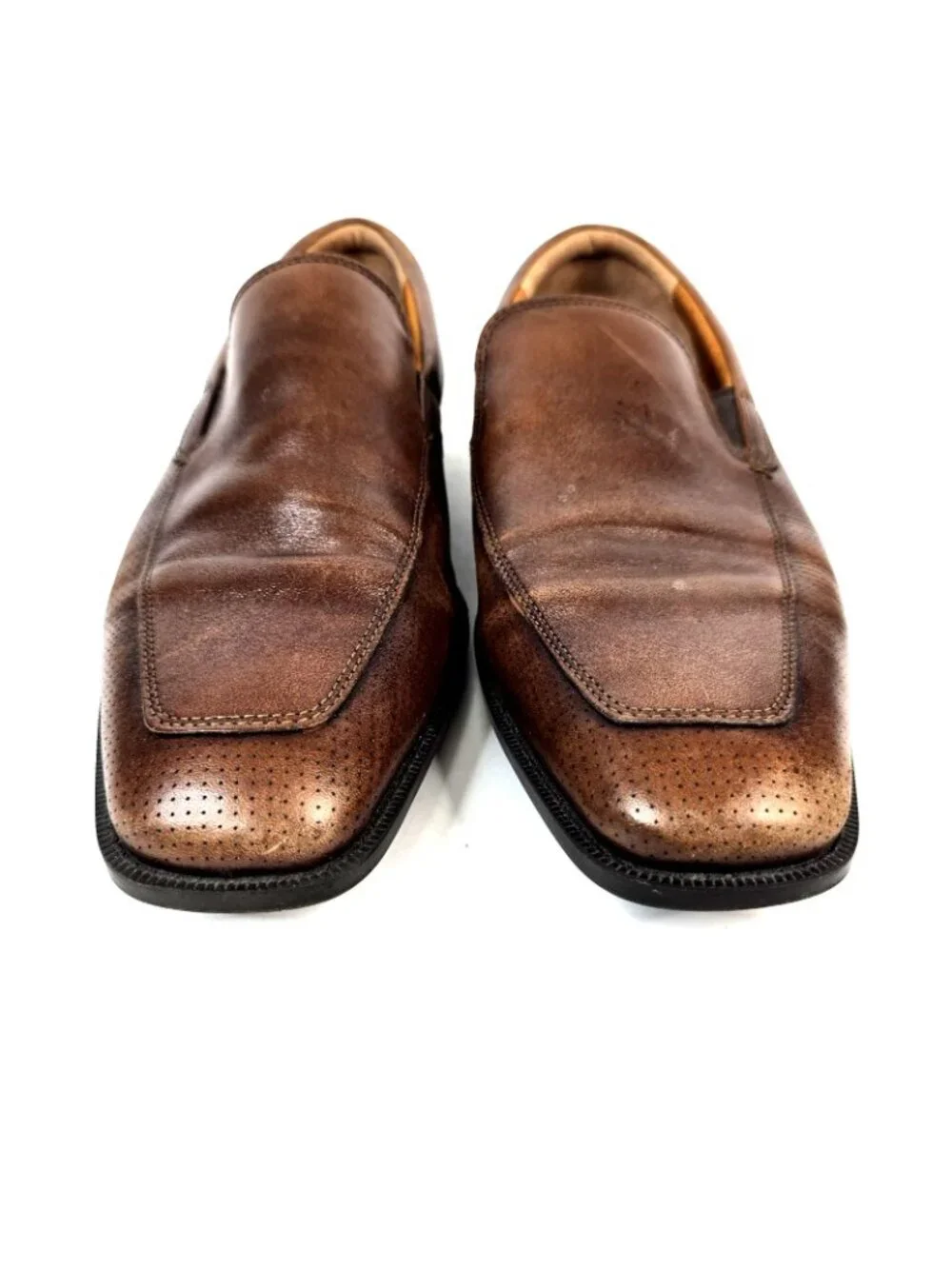 ECCO Helsinki Brown Leather Slip On Loafers Shoes Men’s Size 13